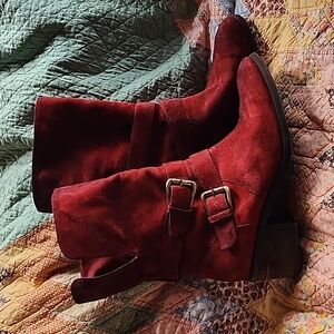 Donald J Pliner oxblood booties